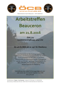 Einladung (Click) - Österreichischer Club für Beauceron