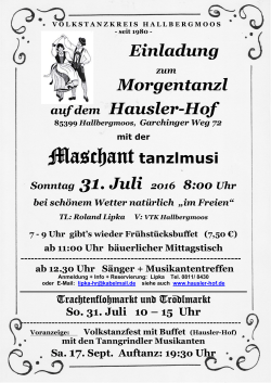 Maschant tanzlmusi - Hausler-Hof
