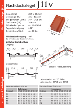 Flachdachziegel J11v