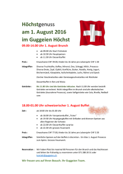 H&ouml;chstgenuss am 1. August 2016 im Guggeien H&ouml;chst