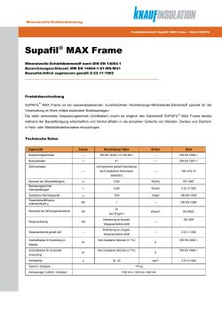 Supafil® MAX Frame - Knauf Insulation Supafil
