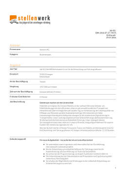 Job ID 236348 Werkstudent (m/w) für die Entwicklung von