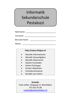 T5) titelblatt16 - Informatik Sekundarschule Pestalozzi Weinfelden