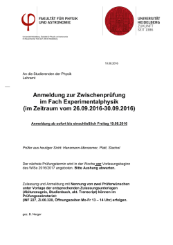im Zeitraum vom 26.09.2016-30.09.2016