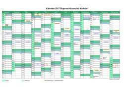 Kalender 2017 Bogenschützenclub Markdorf