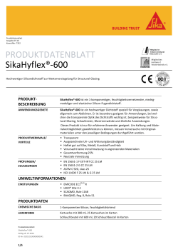 SikaHyflex®-600 - Sika Deutschland GmbH