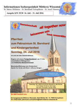 16. Juli - Mittleres Wiesental