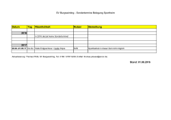 SV Burgweinting - Sondertermine Belegung Sportheim Datum Tag