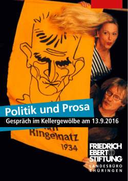 Politik und Prosa - Landesbüro Thüringen der Friedrich-Ebert