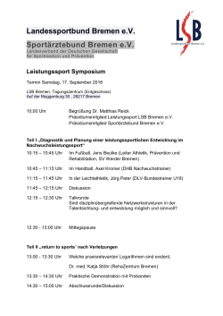 Programm - Sportärztebund Bremen
