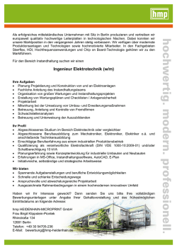 Ingenieur Elektrotechnik - hmp HEIDENHAIN