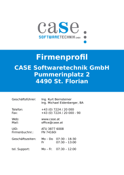 Firmenprofil - CASE Softwaretechnik