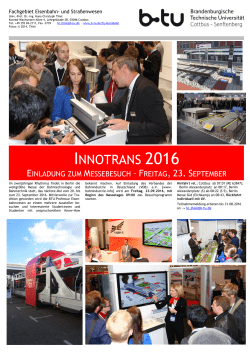innotrans 2016 - WWW-Docs for B-TU