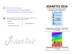 Einladung Joanetes 2016