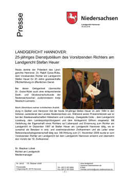 Dienstjubiläum VRiLG Stefan Heuer