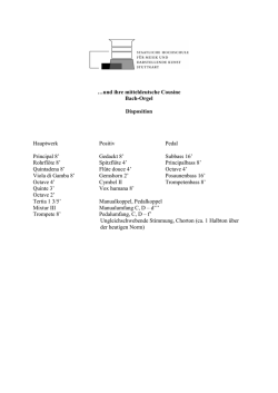 Disposition Bach