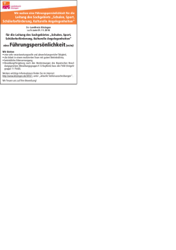 eine F&uuml;hrungspers&ouml;nlichkeit(m/w)