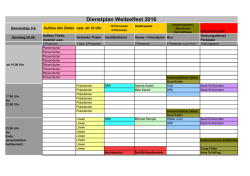 Dienstplan Weitzelfest 2016