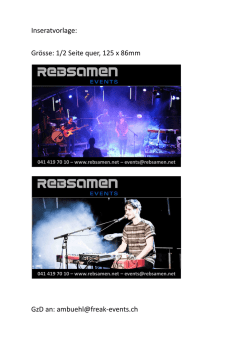 Inseratvorlage - Rebsamen Events