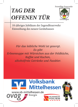 TAG DER OFFENEN TÜR - FFW