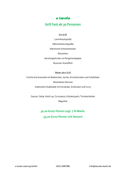 Grillbuffet - a tavola LEININGERS CATERING