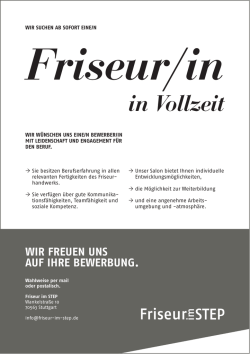 in Vollzeit - Friseur im Step