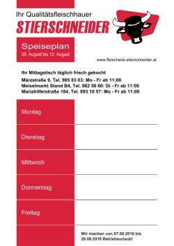 Speiseplan - stierschneider