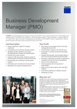 Business Development Manager (PMO)