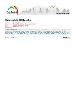 Heimspiele SC Buochs
