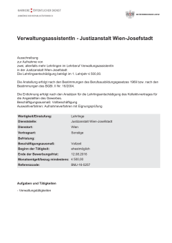 VerwaltungsassistentIn - Justizanstalt Wien