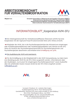 INFO H I E R - Institut f&uuml;r Verhaltenstherapie AVM