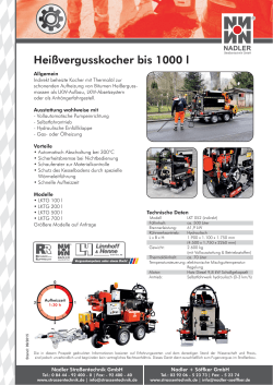 Heißvergusskocher bis 1000 l