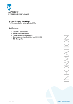 Dr. med. Christina Kim Michel - Agaplesion Markus Krankenhaus