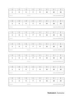 Maßeinheit: Zentimeter