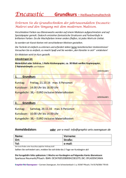 Grundkurs Encaustic - Graphic-Arts