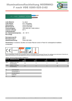 Illuminationsflachleitung H05RNH2- F nach VDE 0285-525-2-82