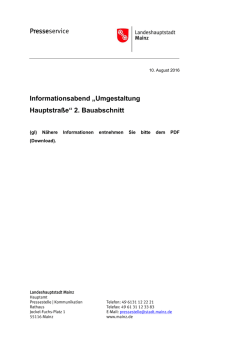 Informationsabend &bdquo;Umgestaltung Hauptstra&szlig;e&ldquo; 2