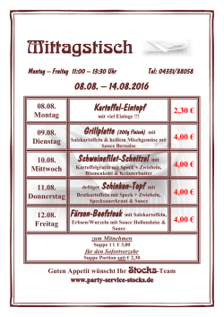 Mittagstisch - Party-Service