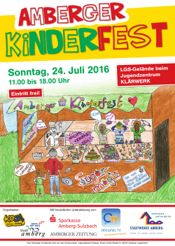 Plakat Kinderfest 2016 - Jugendzentrum KLÄRWERK Amberg