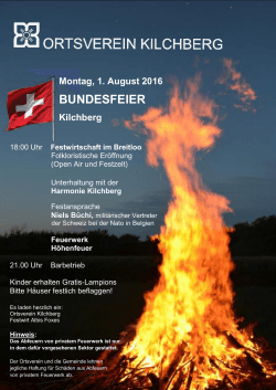 Flyer Bundesfeier 2016