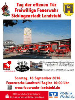 Tag der offenen Tür Freiwillige Feuerwehr Sickingenstadt Landstuhl
