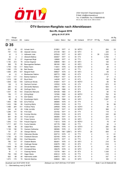 ÖTV-Senioren-Rangliste nach Altersklassen