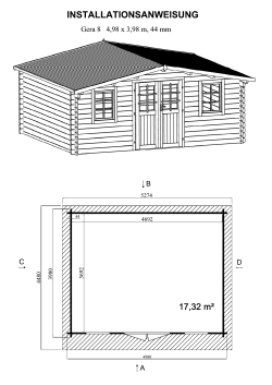 Page 1 Gera 8 4,98 x 3,98 m, 44 mm INSTALLATIONSANWEISUNG