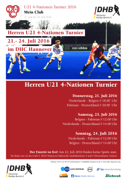 Herren U21 4-Nationen Turnier