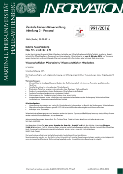 information - Zentrale Universit&auml;tsverwaltung - Martin