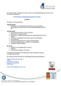 Technischen Sterilgutassistenten (m/w)