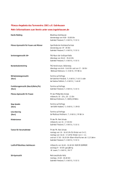 Fitness-Angebote des Turnvereins 1861 e.V. Gelnhausen Mehr