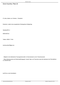 Doris Huschka, Platz 22