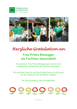 Herzliche Gratulation an