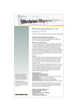 Mediengestalter - Hildesheimer Allgemeine Zeitung